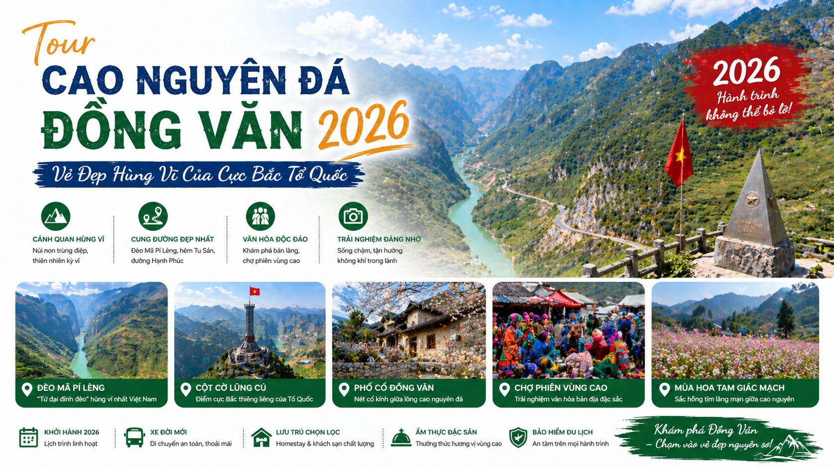 Tour Cao Nguyên Đá Đồng Văn 2026: Hành Trình Chinh Phục Cực Bắc Hùng Vĩ