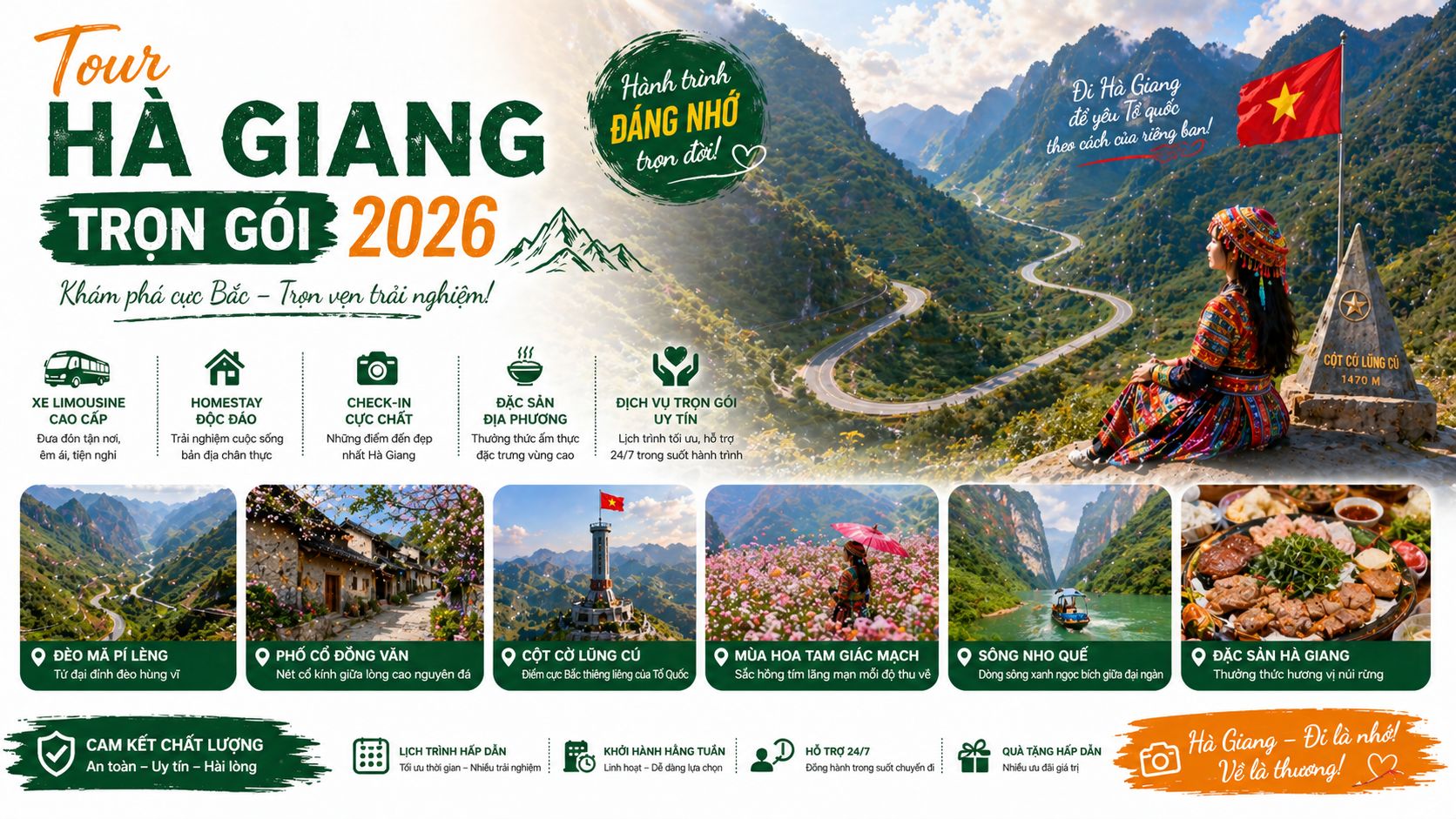 Tour Hà Giang Trọn Gói 2026: Xe Limousine – Homestay – Đặc Sản Địa Phương