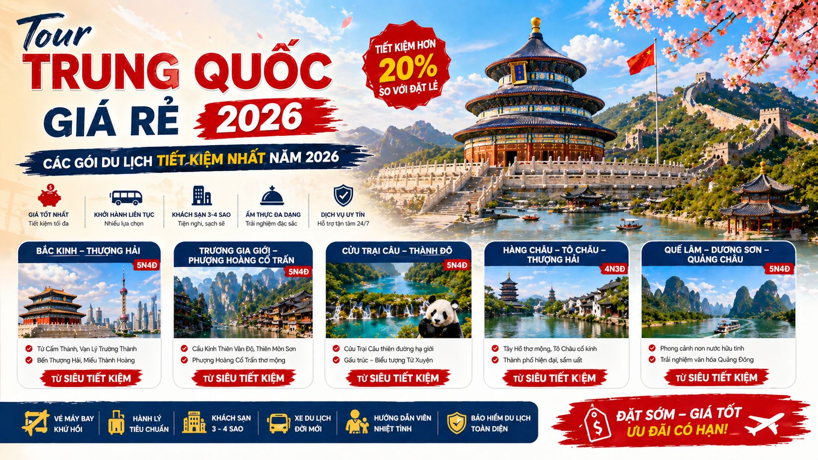 Tour Trung Quốc Giá Rẻ  Các Gói Du Lịch Tiết Kiệm Nhất Năm 2026