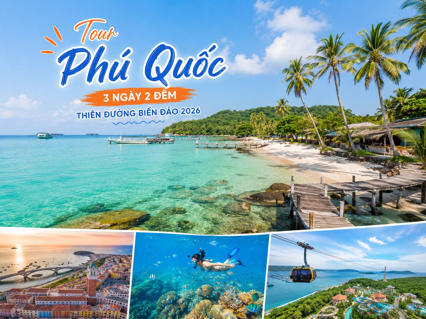 Tour Phú Quốc 3 Ngày 2 Đêm - Thiên Đường Biển Đảo 2026