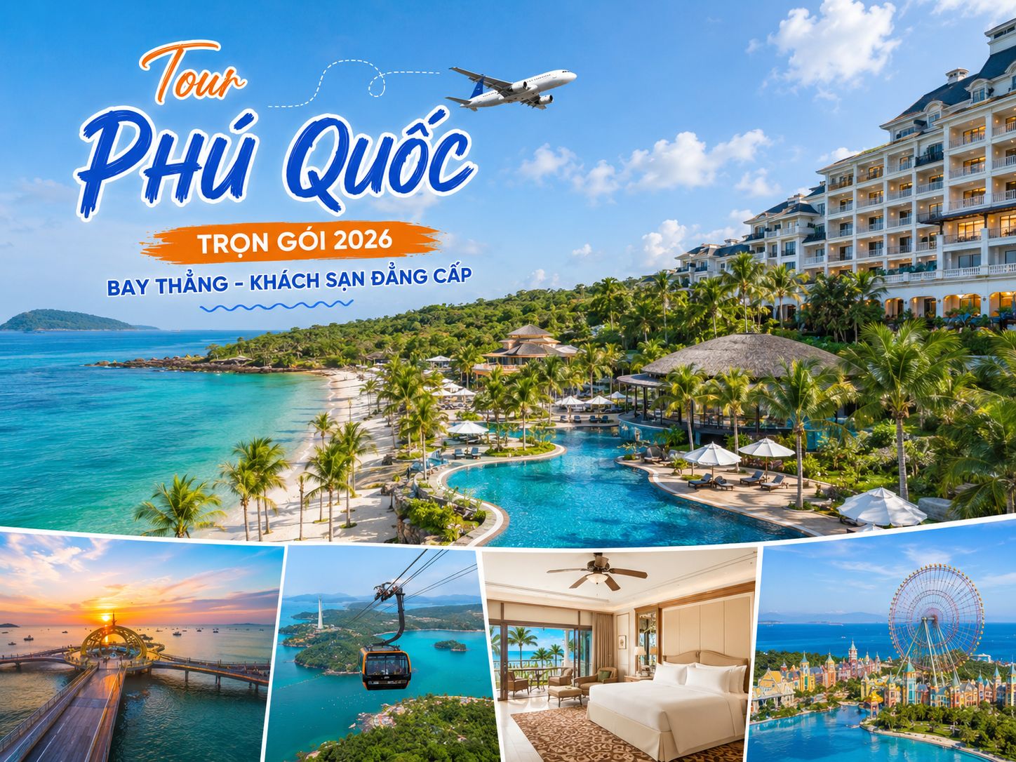Tour Phú Quốc Trọn Gói 2026 - Bay Thẳng Khách Sạn Đẳng Cấp