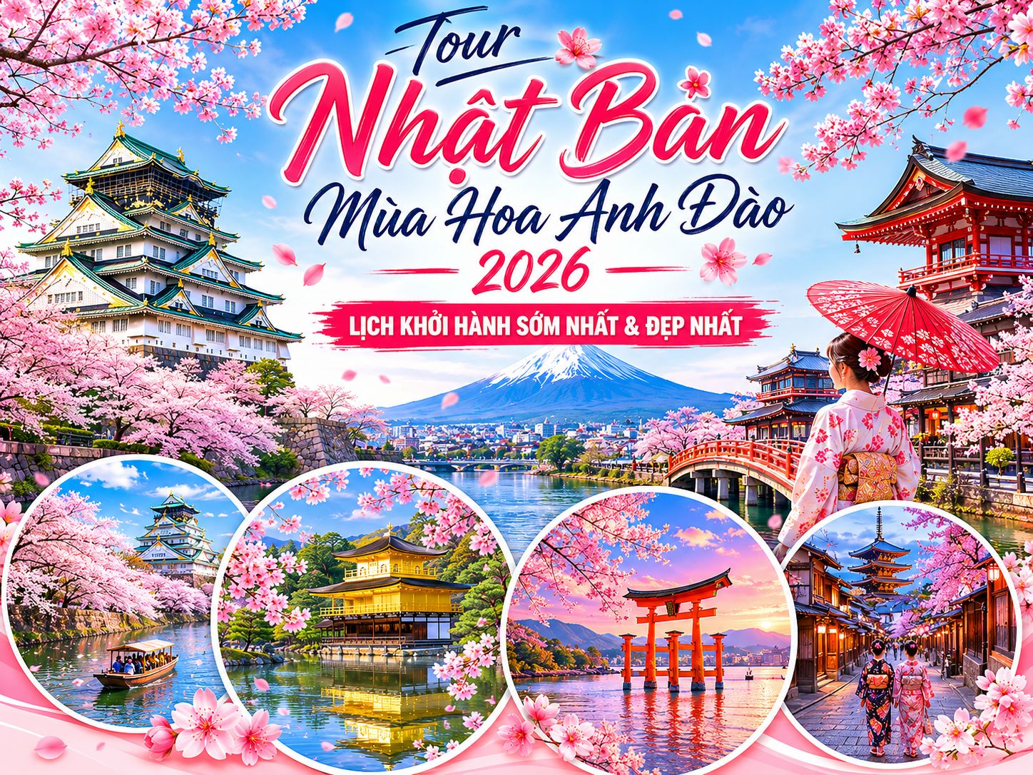 Tour Nhật Bản Mùa Hoa Anh Đào 2026 Lịch Khởi Hành Sớm Nhất & Đẹp Nhất