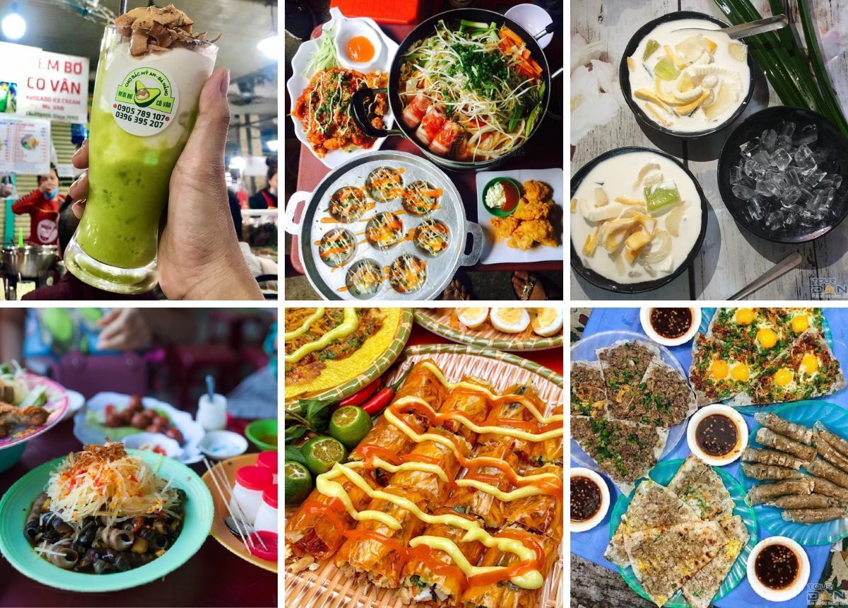 Thưởng thức ẩm thực đường phố gần cầu tình yêu