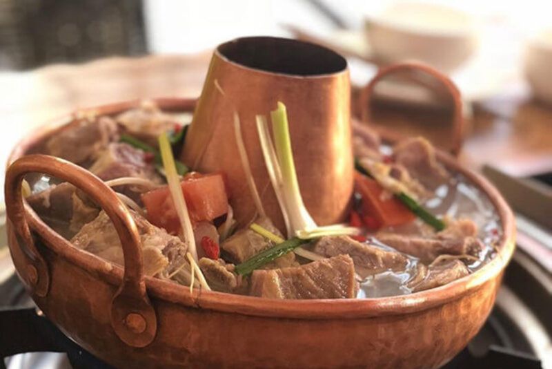 Lẩu sườn phơi khô