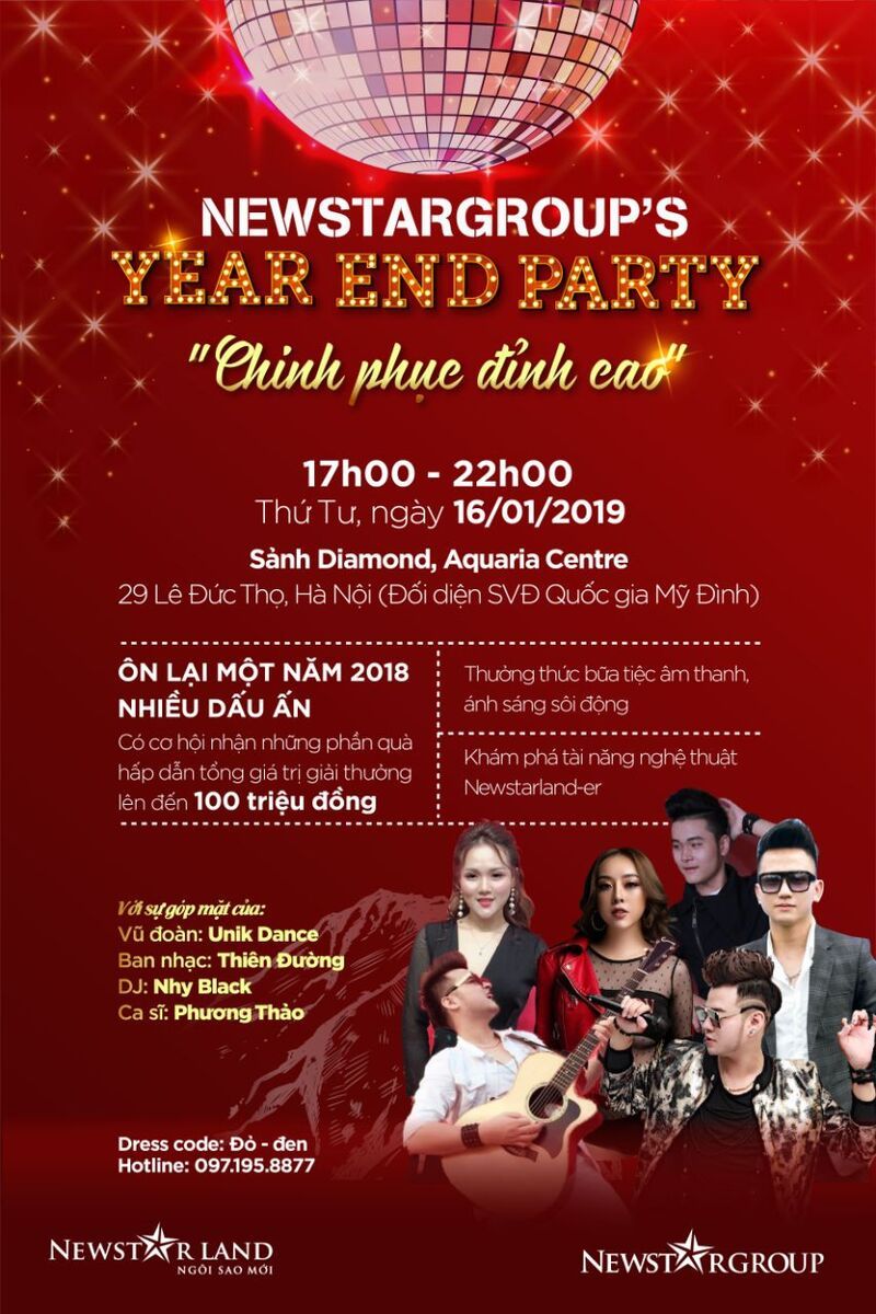 Thiệp mời Year End Party điện tử