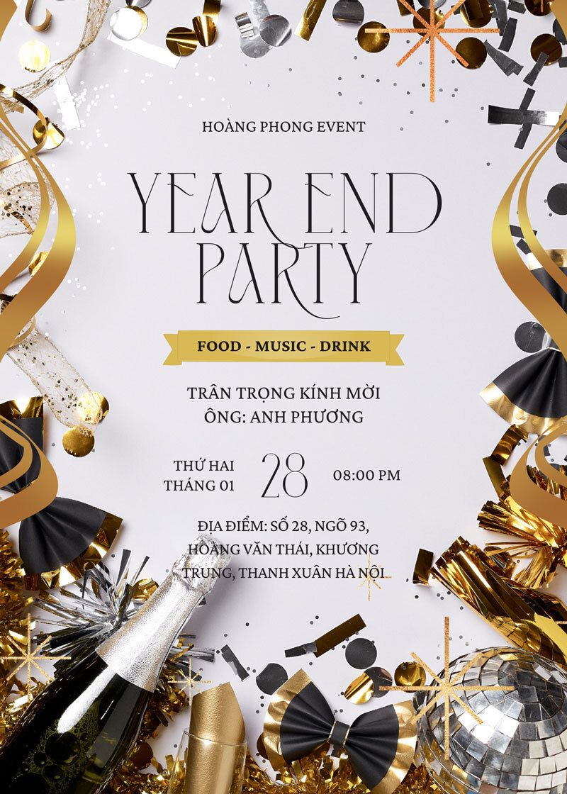 Thiệp mời Year End Party là gì?