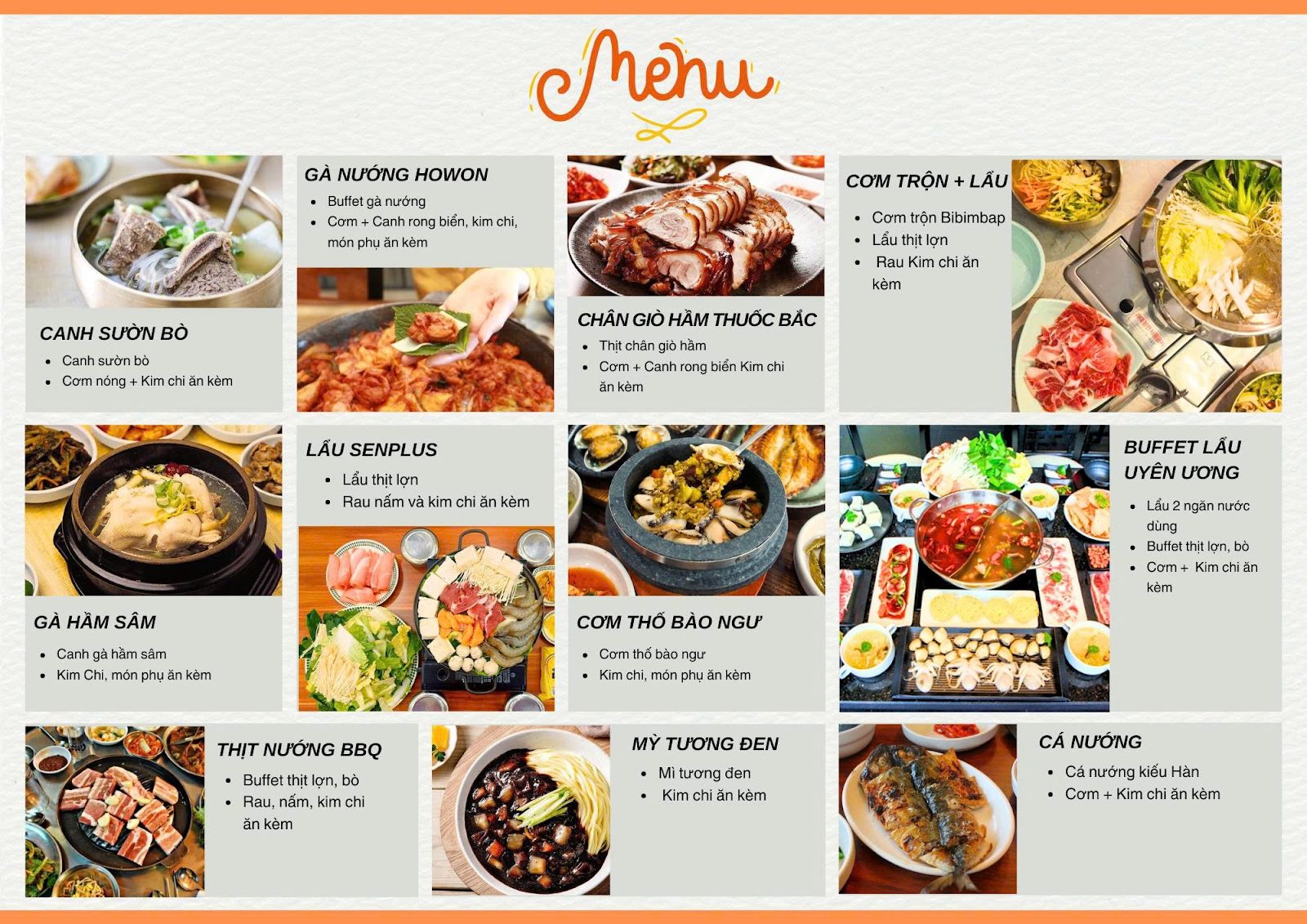 A menu of food and drinks
AI-generated content may be incorrect.